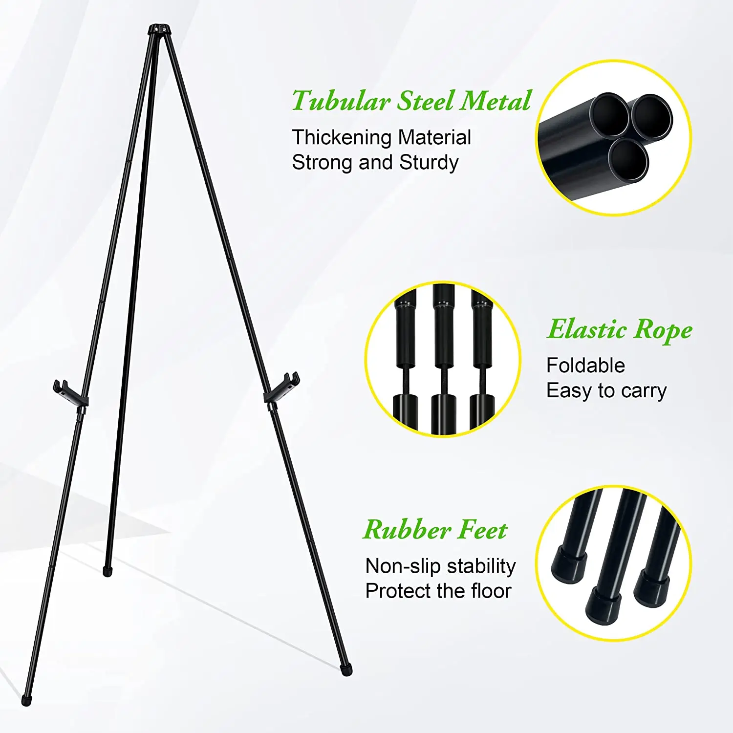 Folding Easel for Wedding Sign Display Adjustable Metal Easel Display