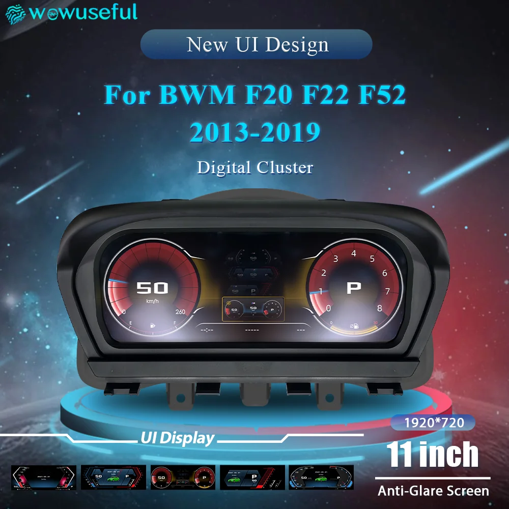 Panel de Instrumentos Digital de 12.3 Pulgadas para BMW Serie 1 y 2 F20 F52 F22 X1 F48 F49 X2 F39 F45, Velocímetro, Cabina Virtual 1