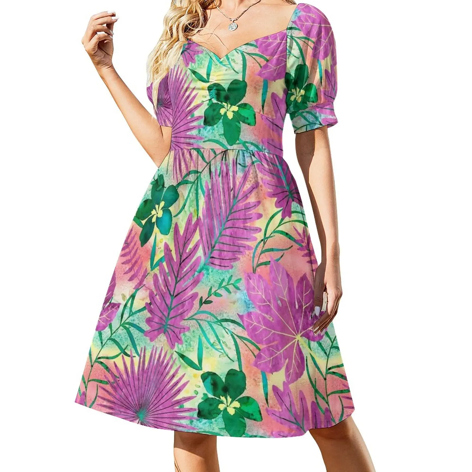 

Nalani Hawaiian Tropical Garden - Fuchsia Dress dresses for womens elegant women's dresses for wedding