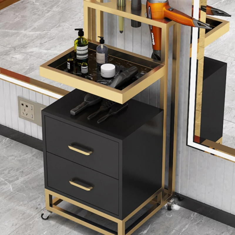 Hotel Utility Salon Trolley Ruote Reception Luxury Salon Trolley Modern Commercial Carrinho Auxiliar Salon Furniture Rr50St