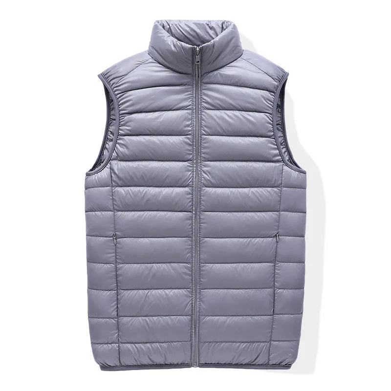 Men's Sleeveless Puffer Jacket New Autumn Spring Lightweight Water-Resistant Packable Men Down Vest Coat