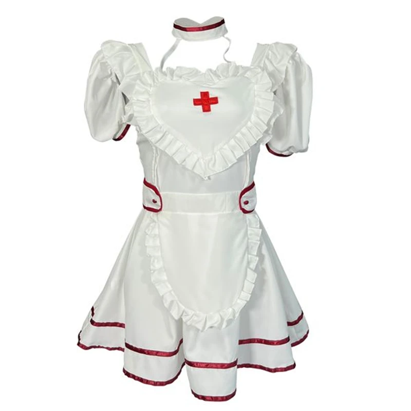 Lolita Skirt Erotic Lingerie Set Cosplay Women Nurse Temptation Dress Plus Size Sexy Roleplay Costume Lovely Backless Nightdress