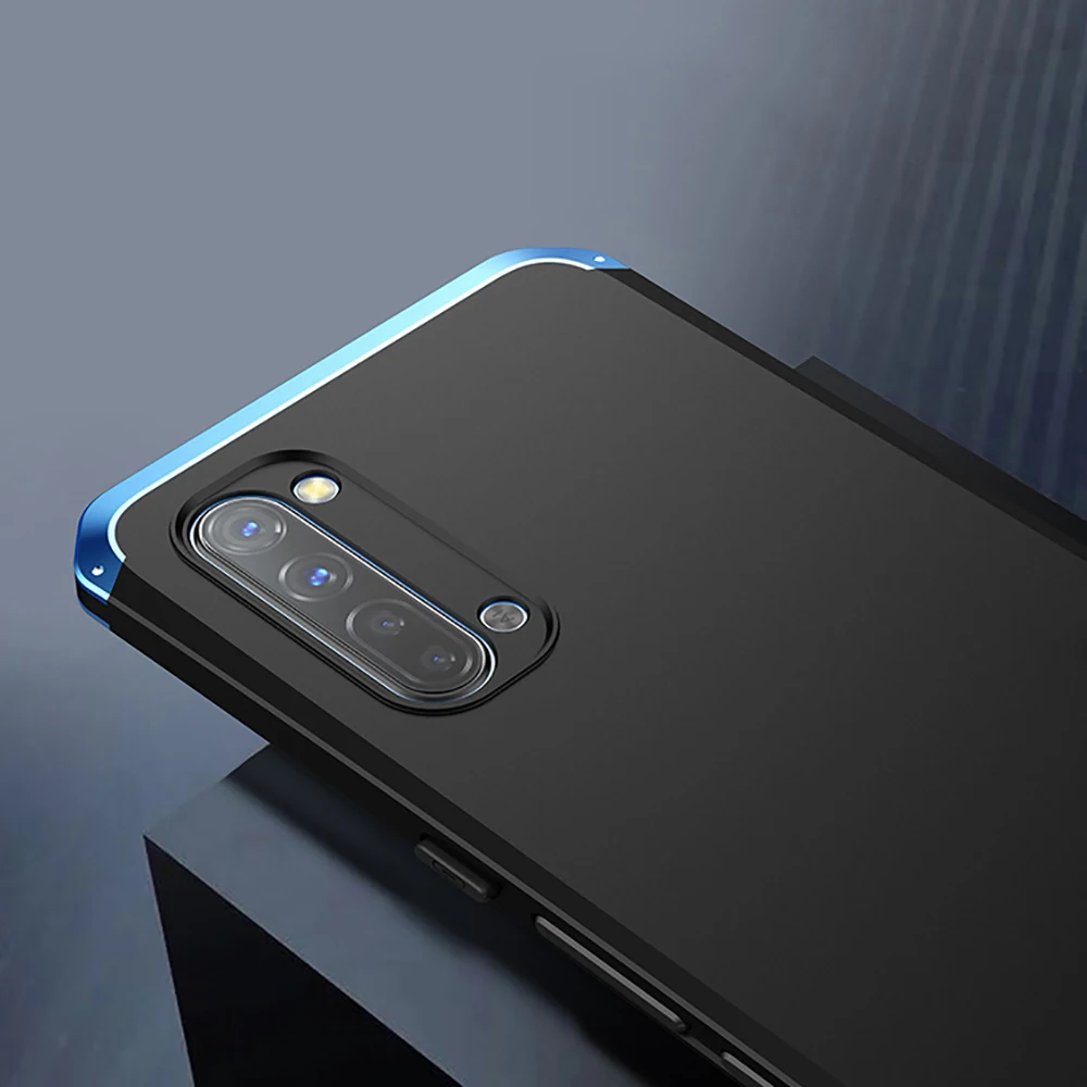 Hot Anti-fall Metal Frame Textured Plastic Back Plate For OPPO Reno3 Aluminum Alloy Bumper Case For OPPO Reno 3 Cover