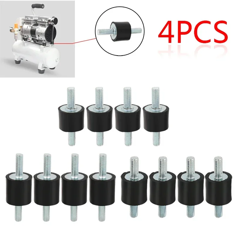 Lot De 8 Amortisseurs Anti-vibrations M5 - Caoutchouc 15x10mm - Pour Compresseur, Générateur, Pompe