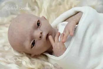 Kit Bambola Reborn NPK 15 Pollici Non Finita Non Dipinta Imani Alien Baby con Corpo in Stoffa