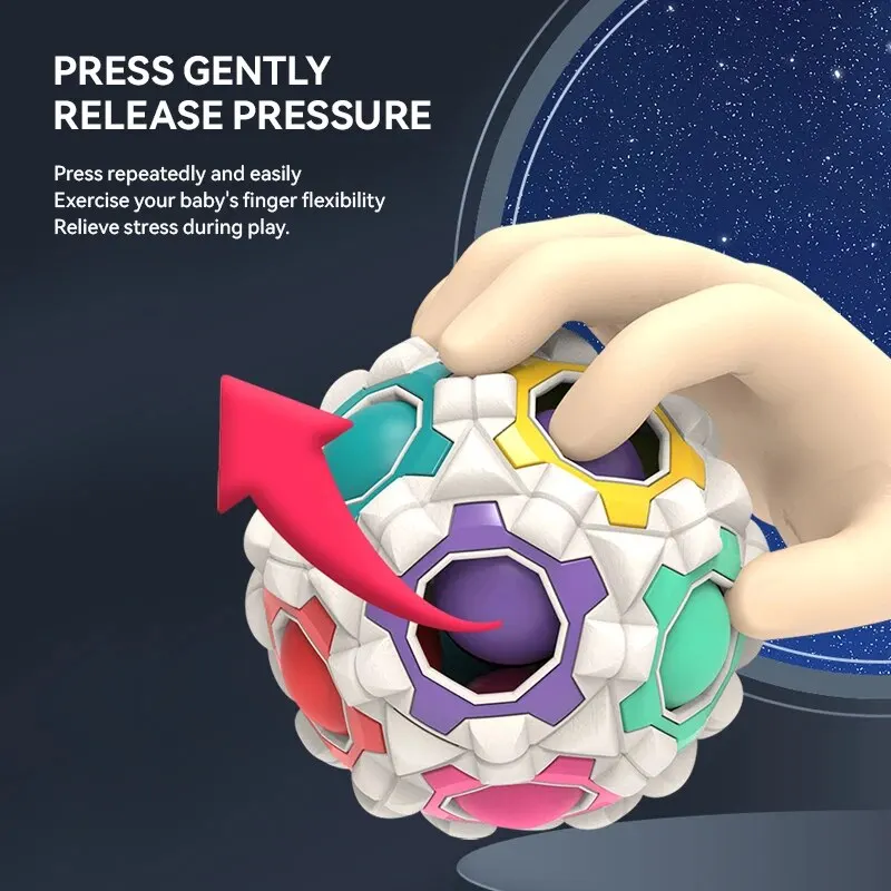 Early Education Educational Finger Gyro Massage Ball Pinch Music Fingertip Pressure Relief Gyro 1pcs