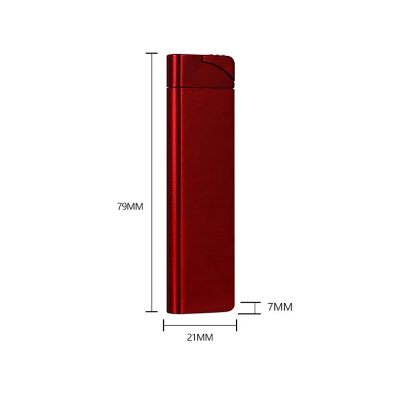 Mini Lighter Green Flame Straight To Ultra-Thin Zinc Alloy Personality Creative Lighter Portable Cigarette Accessories