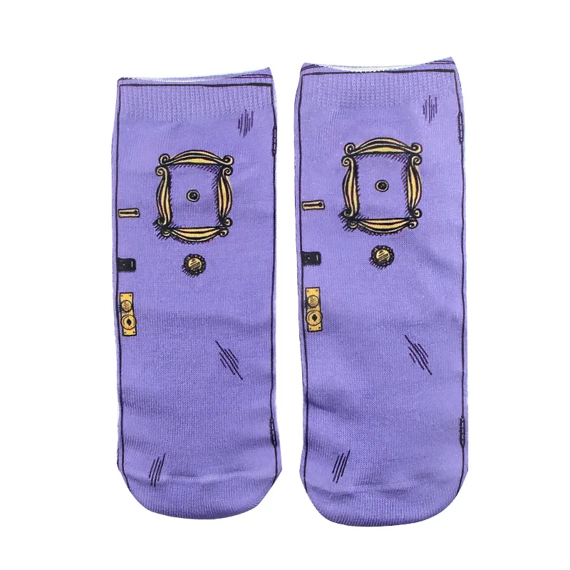 Women socks Anime socks Friends Tv Show Socks Cosplay cartoon unisex Casual Non Slip Breathable Comfortable Short Tube Couple Happy Socks Cosplay Hallow