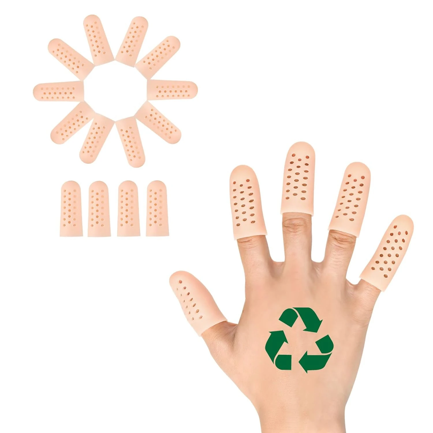 Comfortable Soft Silicone Finger Covers-Flexible Gel Cots for Hand Eczema and Cracking-Effective Trigger Finger Protectors w