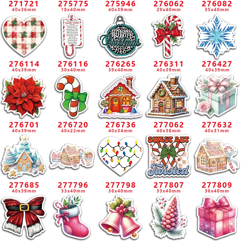 DIY Craft Supplies Cartoon Character Flat Back Planar Resins 10 pieces Christmas PR271721