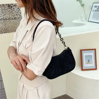 سروال قصير سلسلة حقيبة كتف مفردة عصرية حمل حقيبة خفيفة الوزن الإبط حقيبة يد الاتجاه خمر حقيبة نسائية للاستخدام اليومي 6