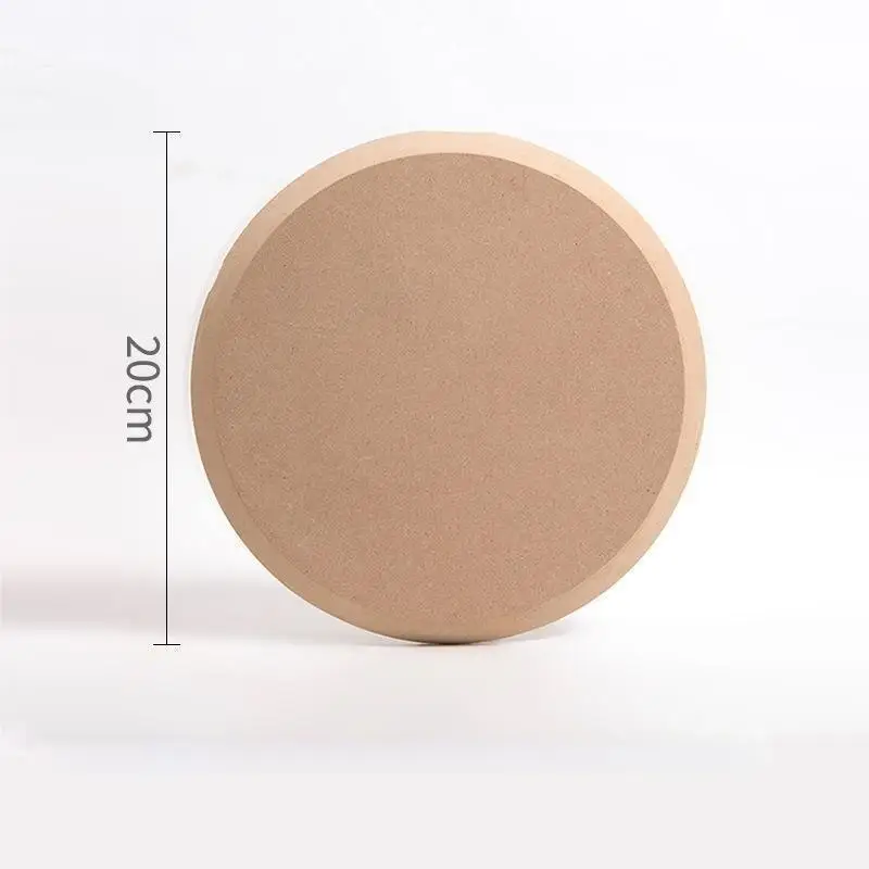 7.87inch/11.81inch Ceramic Plate Forming Mold Tan Wooden Density Plate Printing Blank Stripping Mud Round Pottery Tools