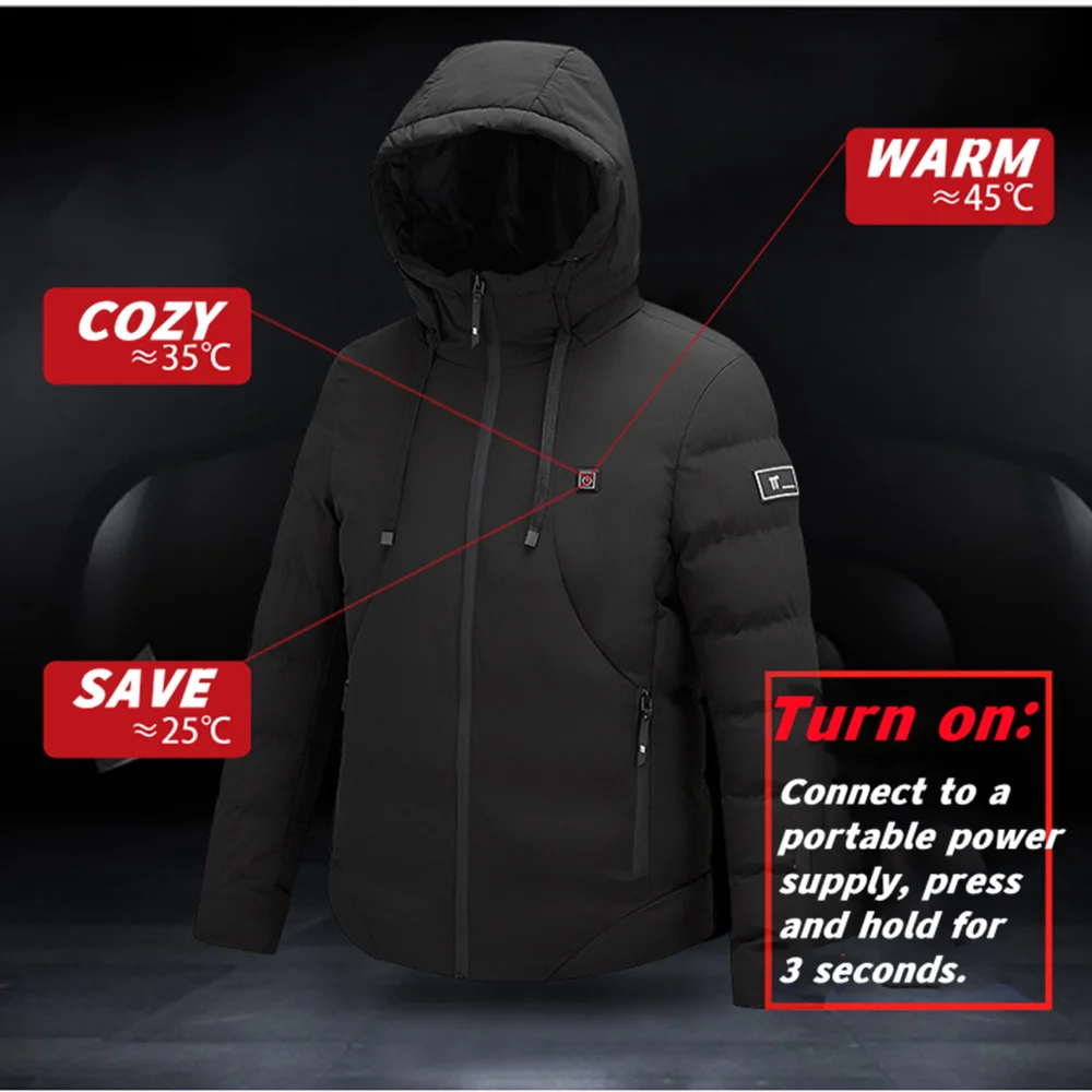 11 Area Heated Jacket Men's Jacket Vest Men Women Parka Jacket Winter Warm USB Electric Heated Outdoor Vests For Camping146_voghion.com