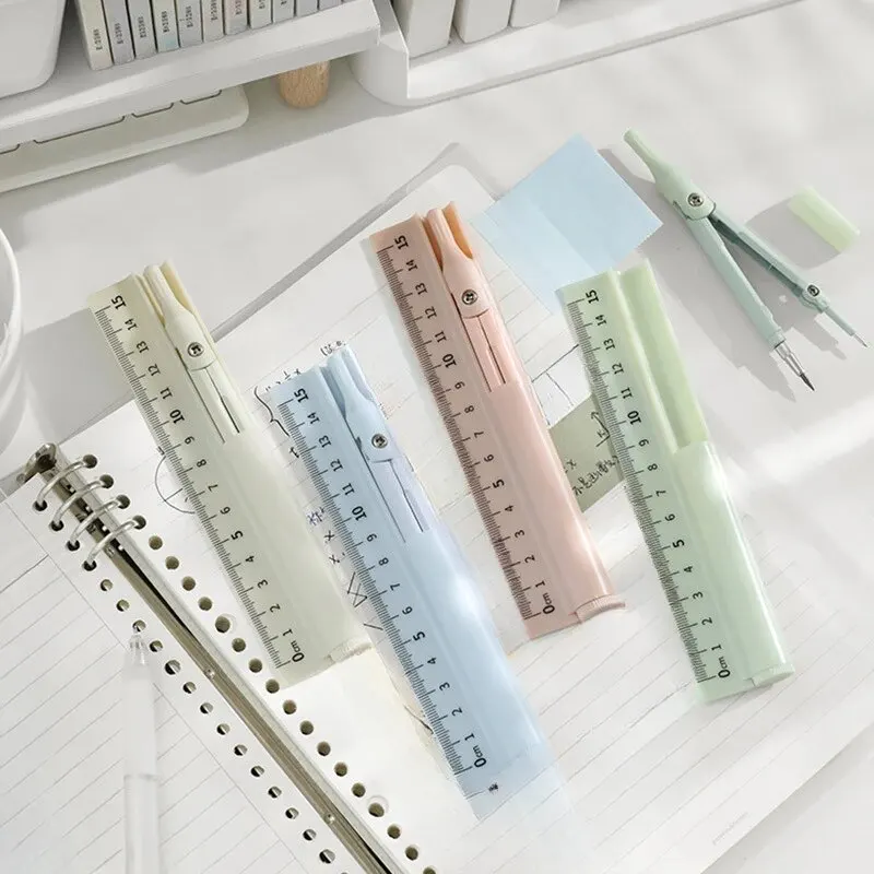 Drawing Tool Set A Set of Three in One Multifunctional Compass and Ruler Integrated Drawing Tools for Primary and Secondary School
