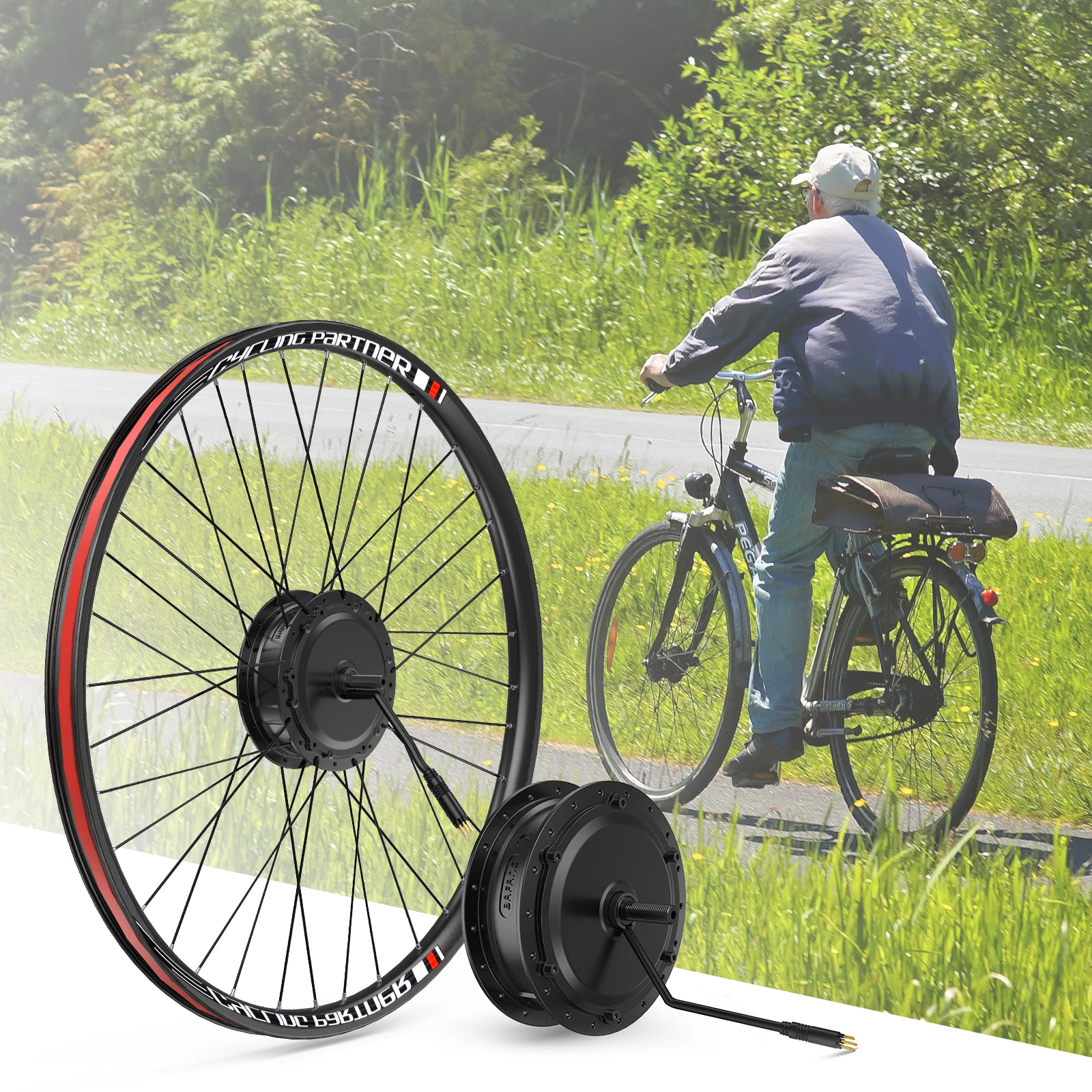 20 inch E-bike achterwiel conversie kit, 48 V 1000 W achterwiel elektrische fiets ombouwset, e-bike ombouwset fiets zwart, voor de meeste fietsen 20 inch E-bike achterwiel conversie kit, 48 V 1000 W achterwiel elektrische fiets ombouwset, e-bike ombouwset fiets zwart, voor de meeste fietsen