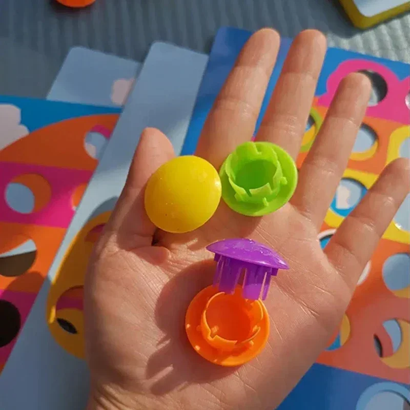 Cute Mushroom Nail DIY Cartoon Handmade Toys Children's Montessori Educational Toys Intelligent 3D Puzzle Game Jigsaw Board Gift 3