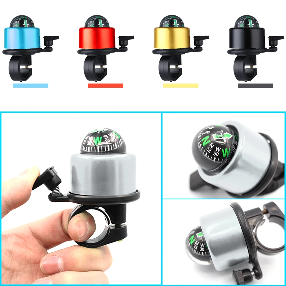 Bike Road Bicycle Cycling Handlebar Bell Ring Horn With The Compass