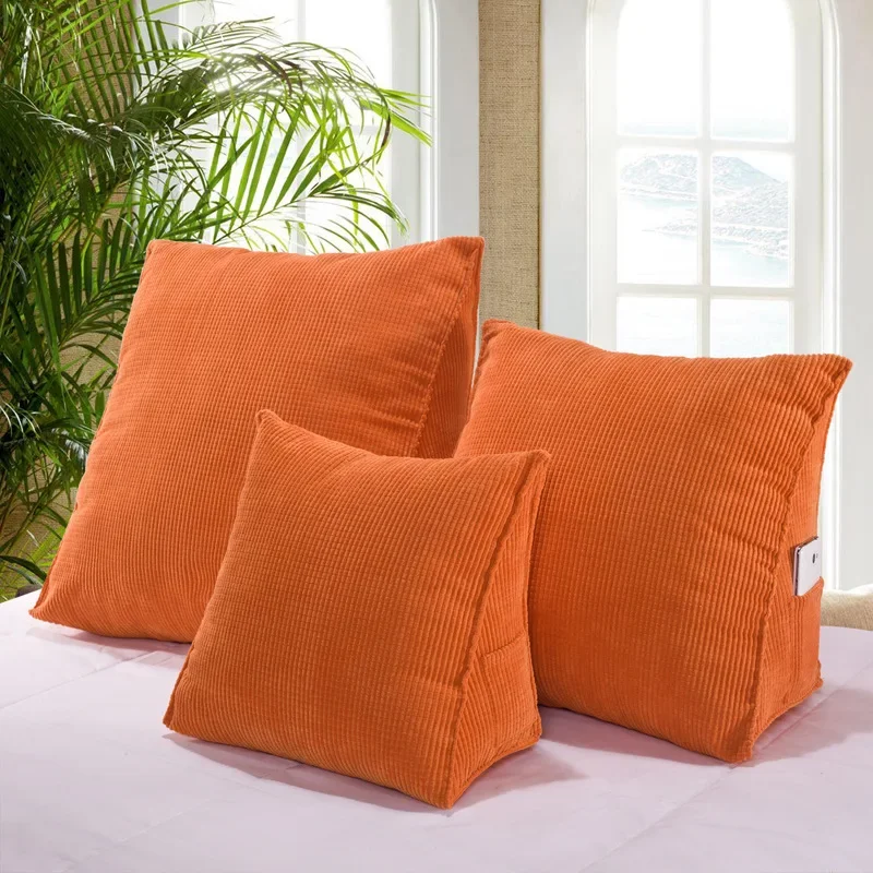 Tatami waist pillow with core office lumbar car sofa backrest stereo triangle cushion bedside pillow waist pillow