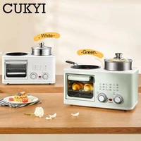 Multifunctional 4in1 Breakfast Maker 8L Mini Bake Oven Stainless Steel Cooking Pot With Steam tray Egg Boiler Food Steamer Grill 1