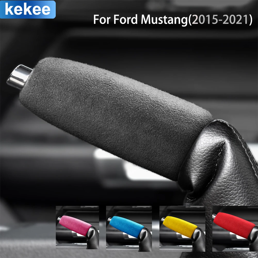 Deep Gray Alcantara Warp Interior Trim Panel Cover For Ford Mustang  2015-2021