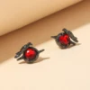 Love and Deep Space Black Crow Earrings Punk Retro Crow Chain Pendant Best Gift for Friends Party Accessories Fan Cosplay Props 2