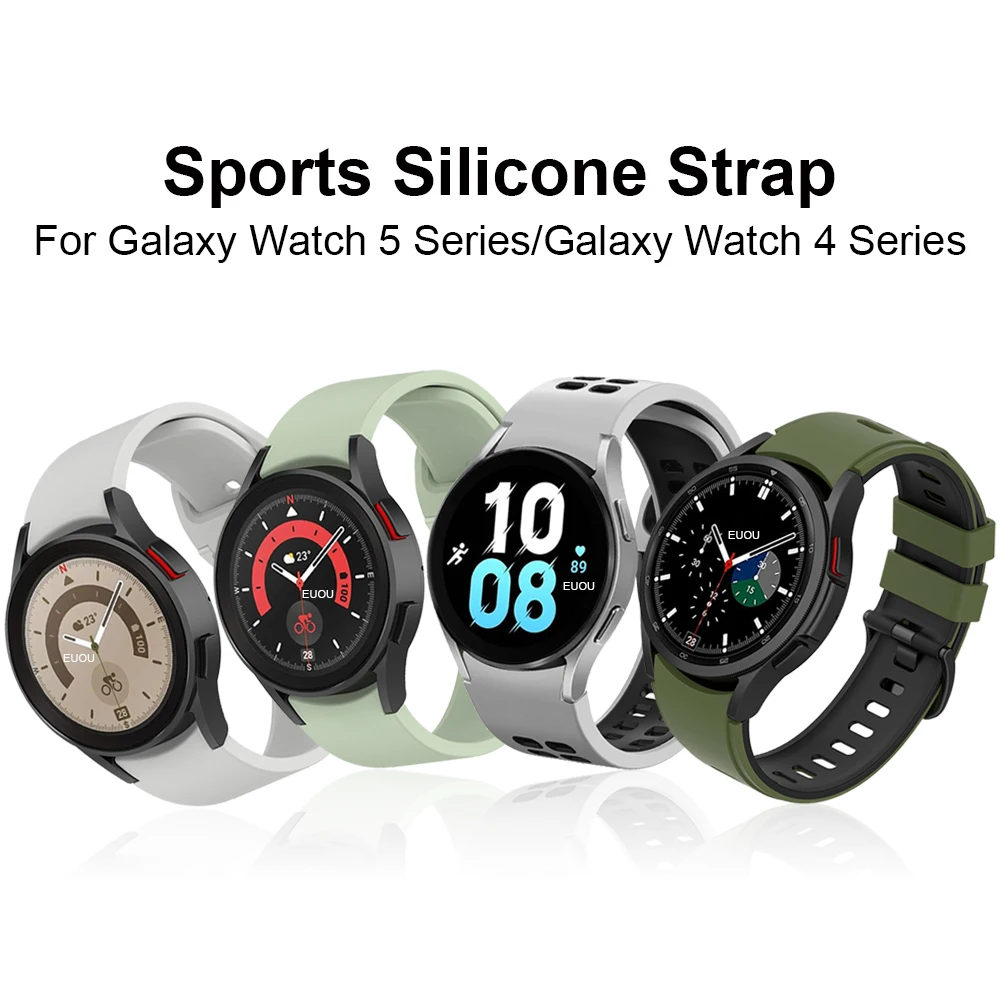 

No gaps Sport Silicone Strap For Samsung Galaxy Watch 5 Pro/Watch 4 44mm 40mm/Classic 46mm 42 Band Man/Women Watchband Bracelet
