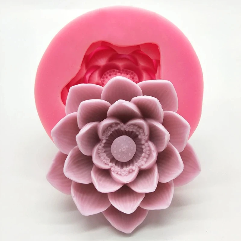Stampo In Silicone 3D Fiore Di Loto E Totem Per Torte, Cioccolato, Sapone E Resina - Resistente Al Calore, Per Alimenti