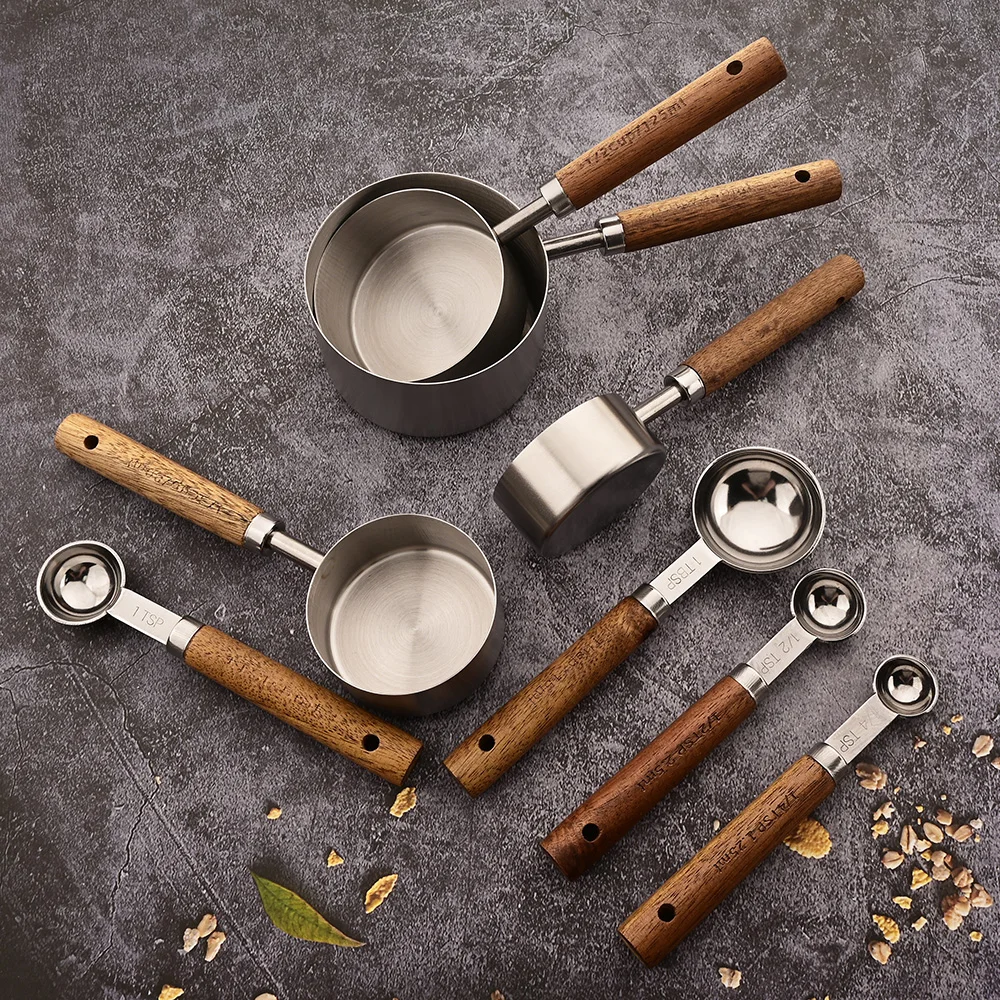 Measuring Spoon Set 1/4/8Pcs Stainless Steel Multifunctional Cookware Portable Heavy Duty Kitchen Gadgets Baking Seasoning Spoon