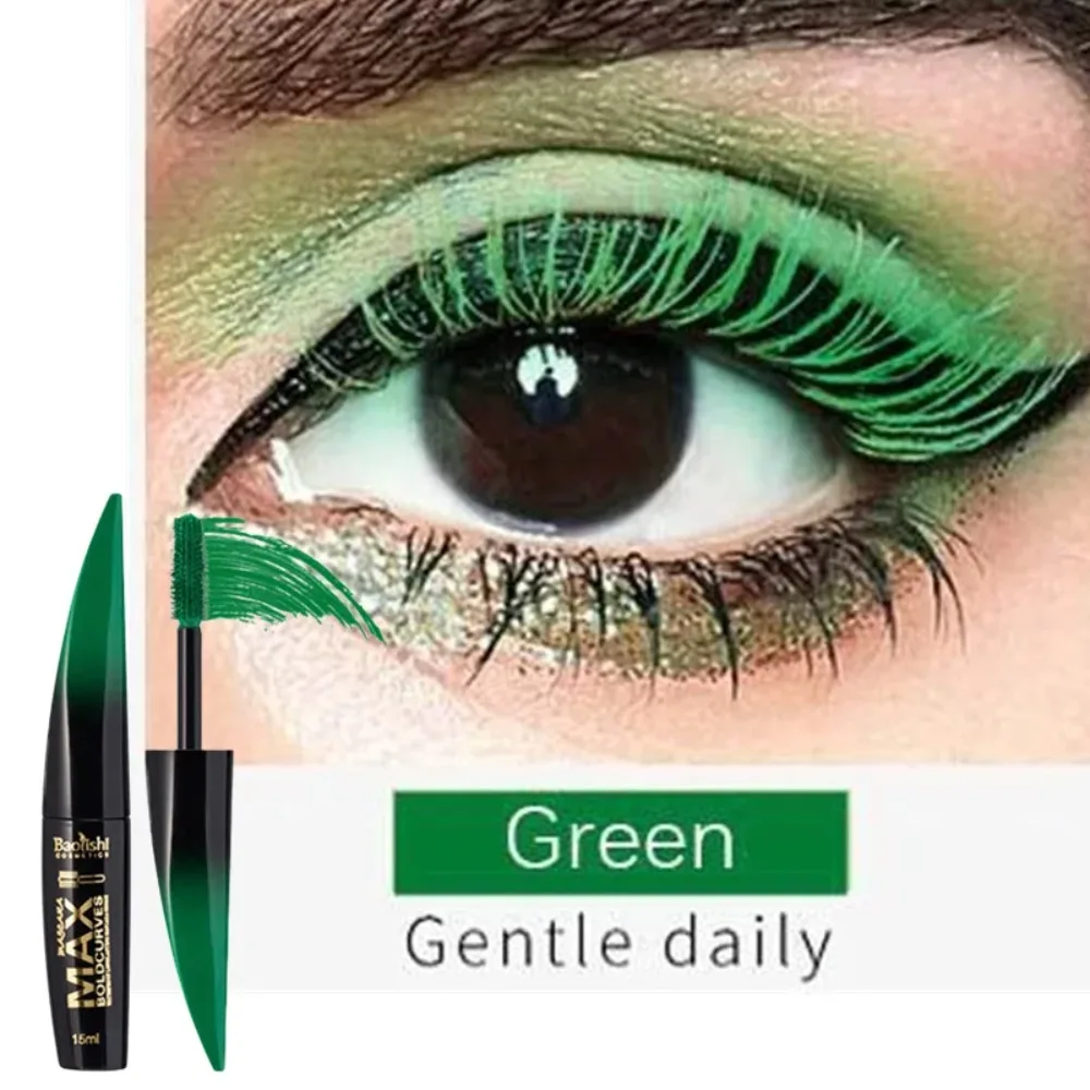 

Colored Mascara Waterproof Fast Dry Eyelashes Curling Lengthening Makeup Eye Lashes Ink Mascara Blue Green Red Purple Pink White