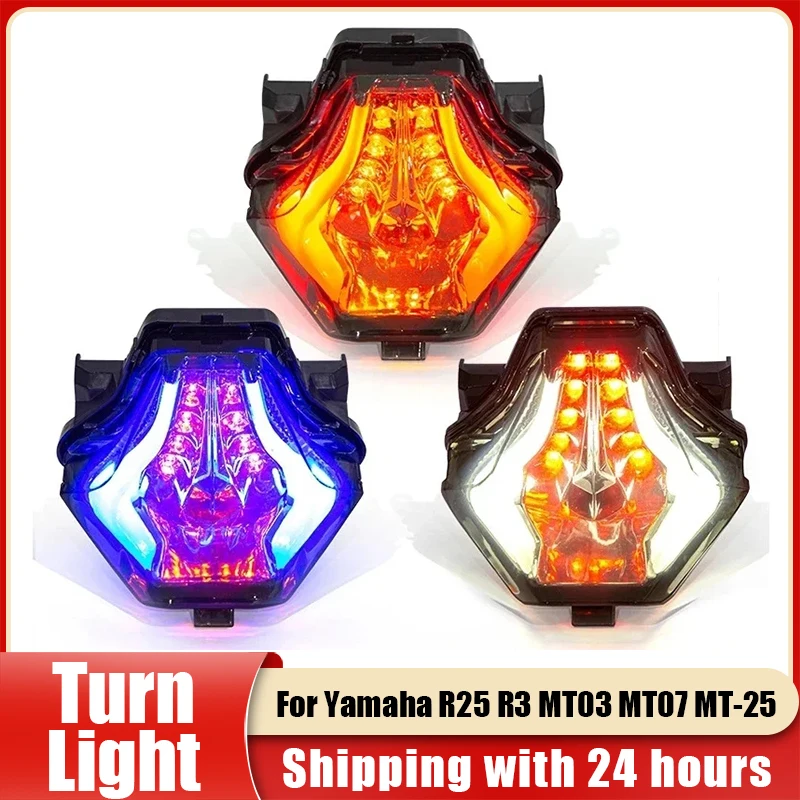 

Motorcycle Tail Light Brake Stop Light Rear Turn Signals Lamp for Yamaha R25 R3 MT03 MT07 MT-25 FZ-07 Y15ZR Motorbike ATV