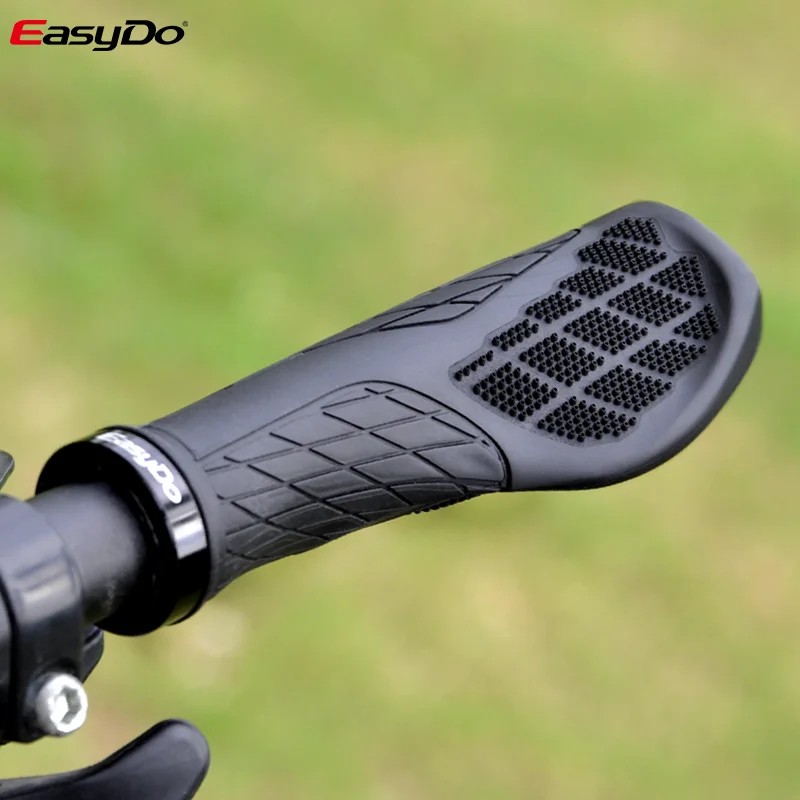 EasyDo Bike Grips MTB Bicycle Handlebar Cover Ergonomic Soft Rubber Handle  Grip Anti-slip Lock on Bar End Grips