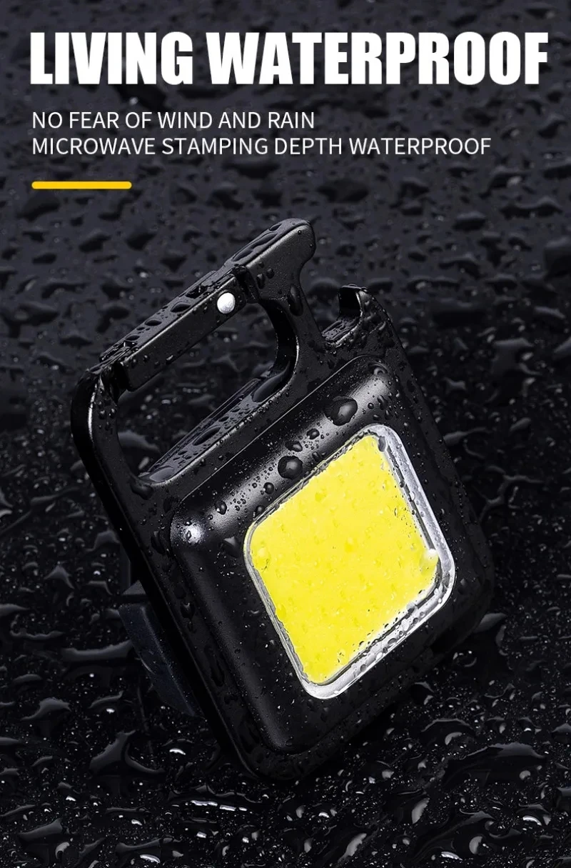 Description Picture 2 of itemLED Mini Flashlight Portable Keychain USB Rechargeable Waterproof For Outdoor Camping Camping Lamps Charging Work Lights Fishing