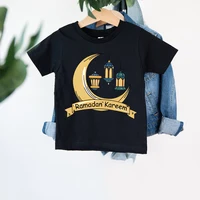 Ramadan&Moon Graphic Print Kids T-shirts Round Neck Boy Girl Tee Tops Short Sleeves T-shirt Summer Sports Child Clothing 1