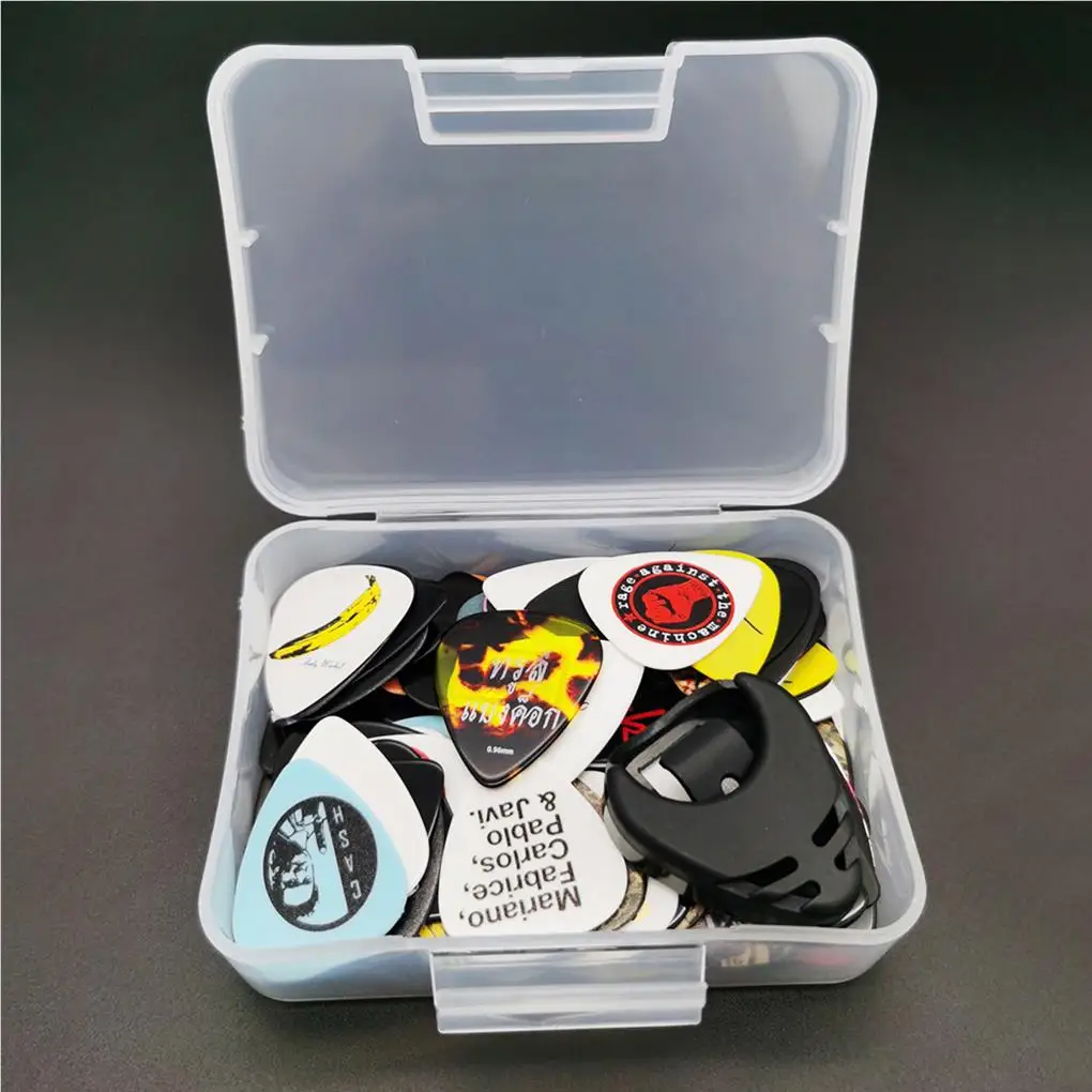 100 Pieces Electric Guitar Pick Set Celluloid Bass Guitars Picks Plectrums Replacement Part Accessory for Player