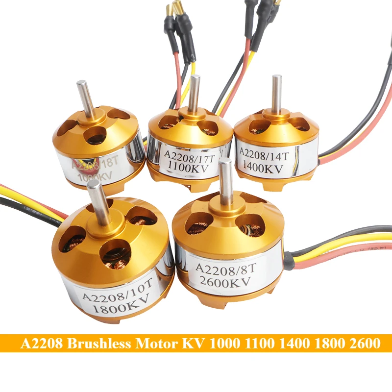 Moteur Brushless 2208 1000KV-2600KV pour Drone RC Quadcopter