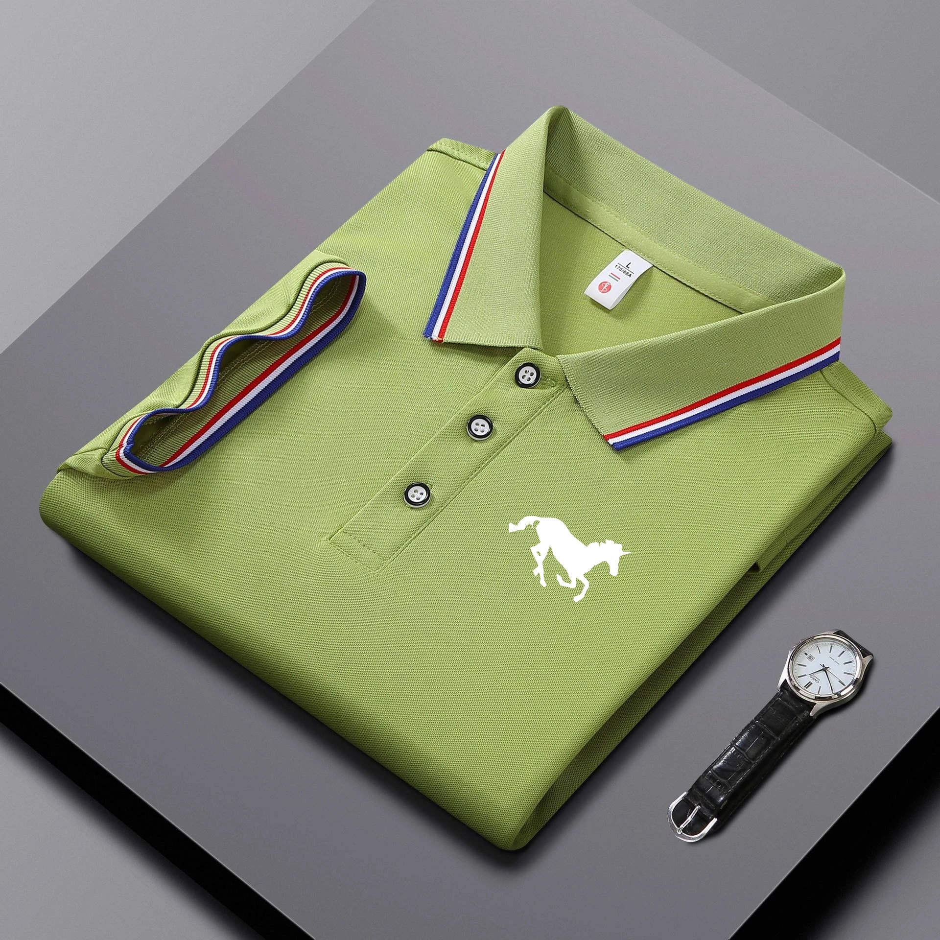 Embroidered Men's Polo Shirt, Summer Trend Short Sleeved Top of the Line Business Casual Comfortable Breathable Polo Shirt 21 Saadff781cdc34087a0ea3304cb1e6711o