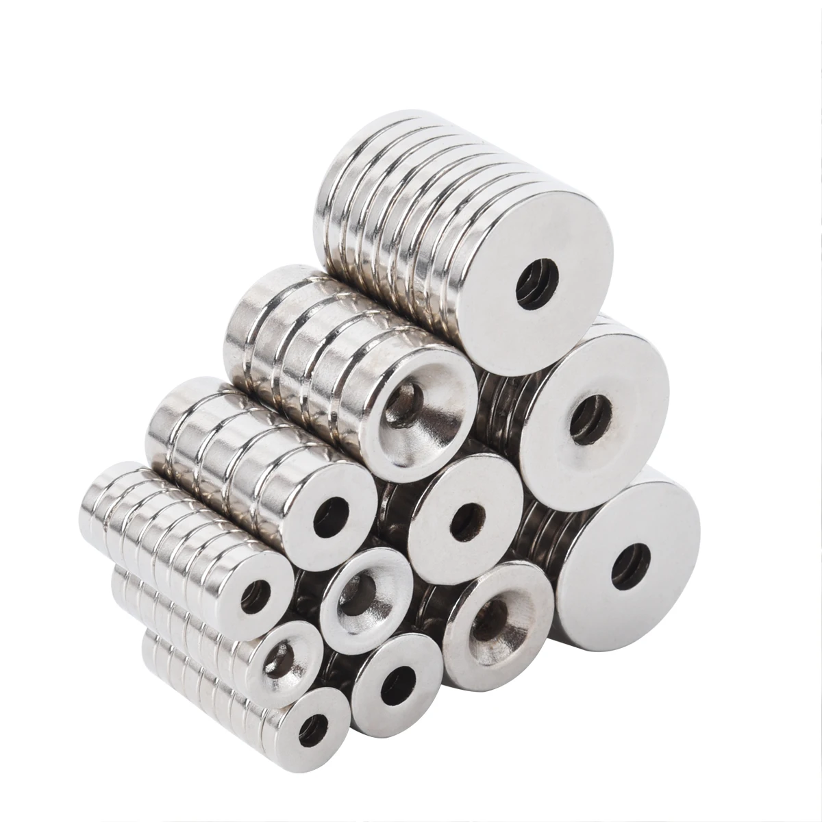 Small Powerful Fridge Magnets Strong Magnetic Countersunk Hole Disc N35 Round Rare Earth Permanent Neodymium Magnet for Organize