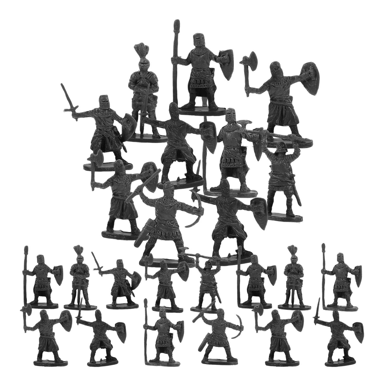 

Medieval Knight Figures Toy Soldier Militarys Ancient Roman Statues Middle Ages Army Men Action Figures Infantry Archer Warriors