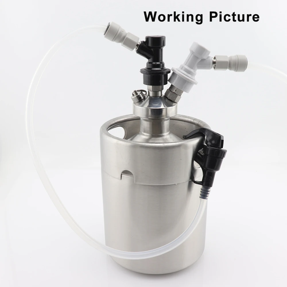 Beer Keg Connector Homebrew Fitting Water Pipe Fitting Plastic Speedfit 3/8" X 1/4" FFL Push-Fit Connectors for Homebrew Corny/Cornelius Keg