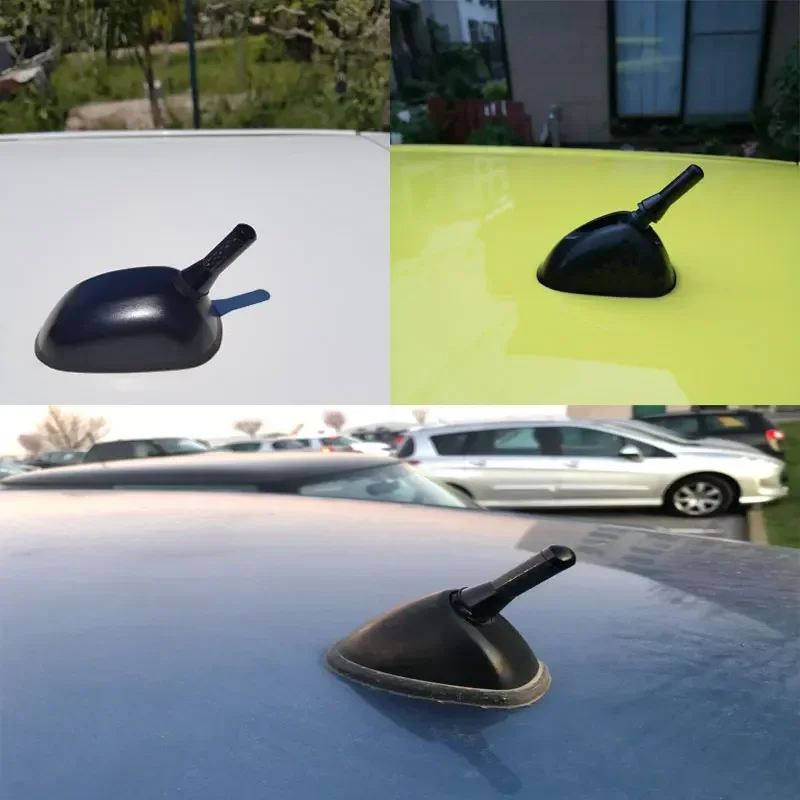 Carbon Fiber Metal Short Stubby Mast Antenna Set for Benz Car Accessories Enhanced Signal Roof Antenna Styling Screw Type