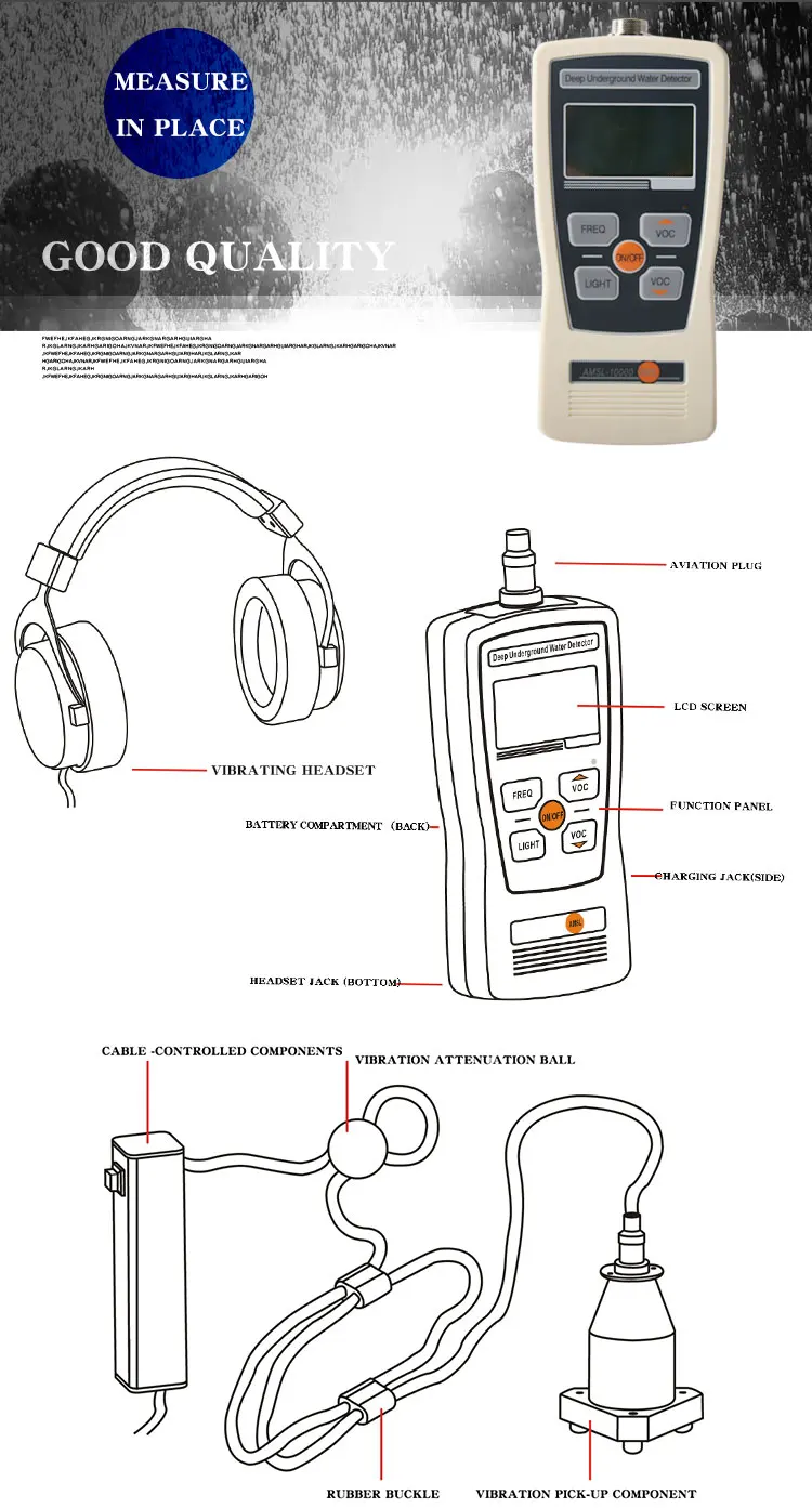 Home Use Wall and Ground Leakage Detection Outdoor Underground Water Pipeline Le