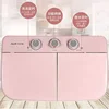 Household semi-automatic double barrel washing machine washing and dehydration portable washing machine 3
