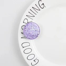 Sparkling Round Phone Ring Holder - Universal Finger Grip Accessory (PURPLE)