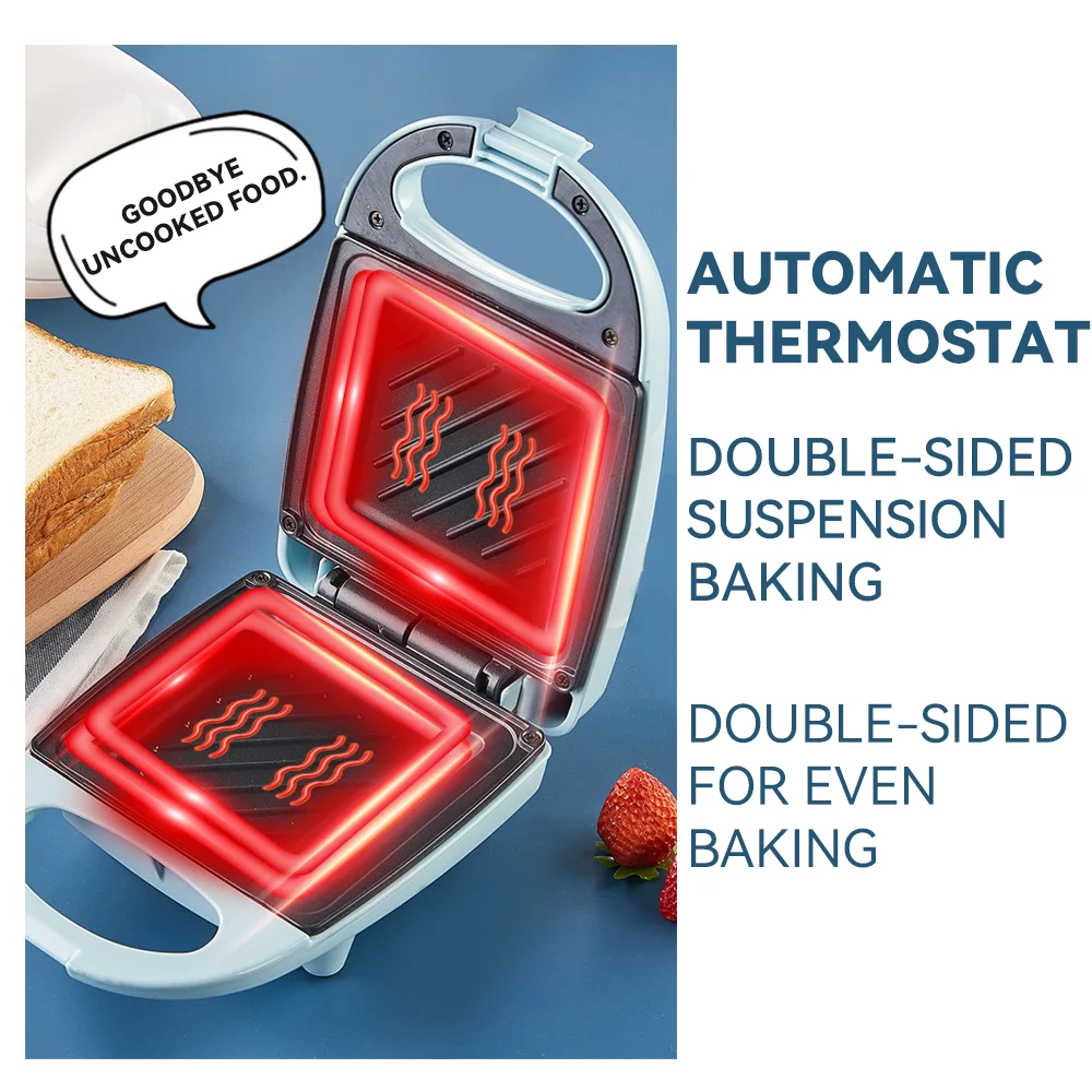 Sandwich Maker Omelet Baking Pan Non-stick Coating Home Toaster Electric Food Making Machine For Home Kitchen