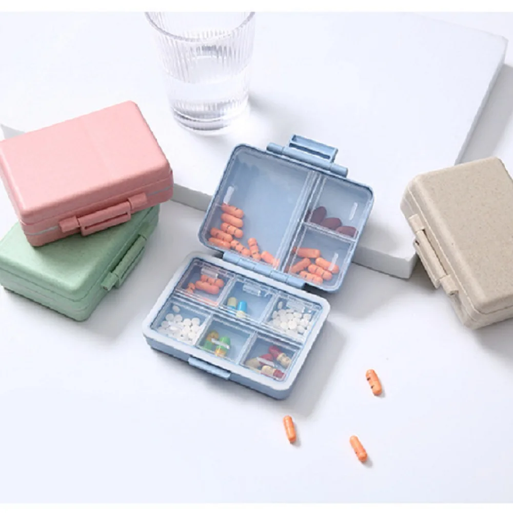 

Portable Pill Travel Case, 9 Grids, Sealed Moisture-Proof Tablets Organizer, Pills Container, Storage Medicine Box