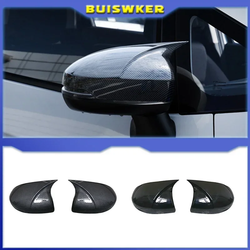 

Horn Shape ABS Carbon Fiber Style Rear View Side Mirror Cover Rearview Caps For Honda Fit Jazz GK5 2014-2020