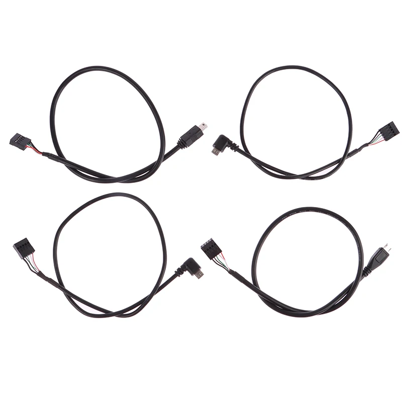 PC 컴퓨터 마더보드 알루미늄 호일 + 직조 메쉬 케이블, 9P-마이크로 USB-듀퐁 2.54mm, 5 핀 듀퐁 USB-마이크로 USB 데이터 코드