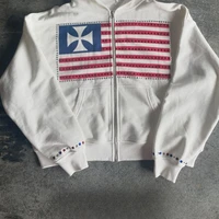Autumn and winter new minimalist design color collision pattern women hooded sweatshirt Harajuku Y2k loose zipper sweatshirt - Image 2