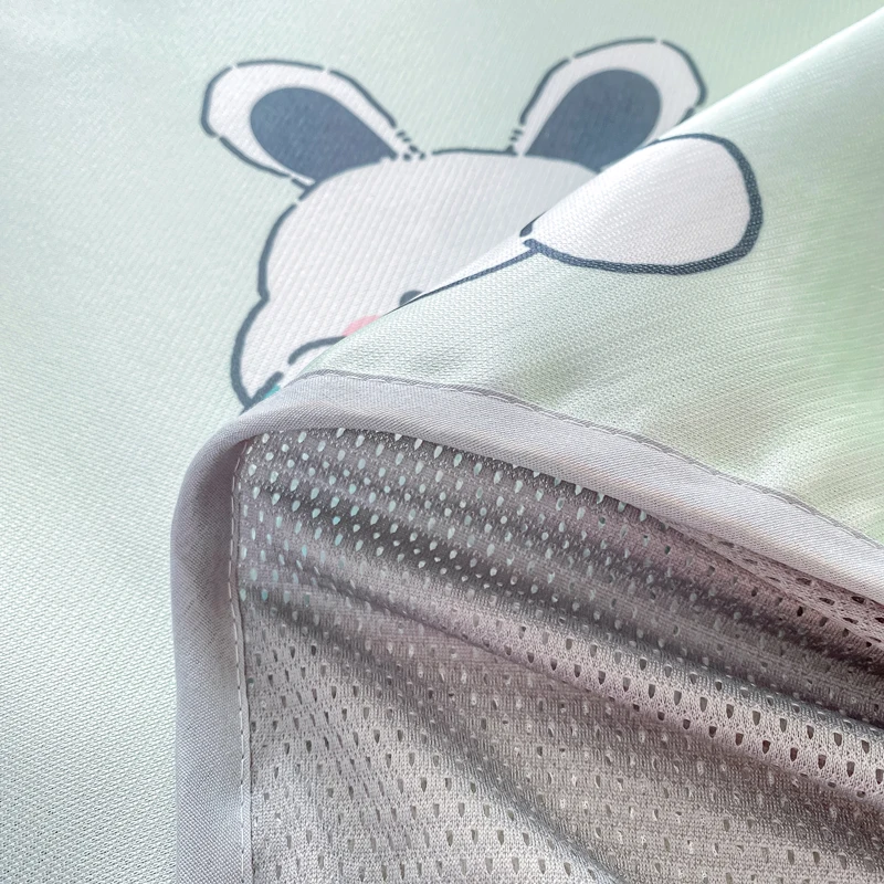 2024 Spring/summer New Printed Soft Mat Bed Hat Cartoon Cool Bed Cover Student Adult All-purpose Single Bed with Elastic Sheets 5