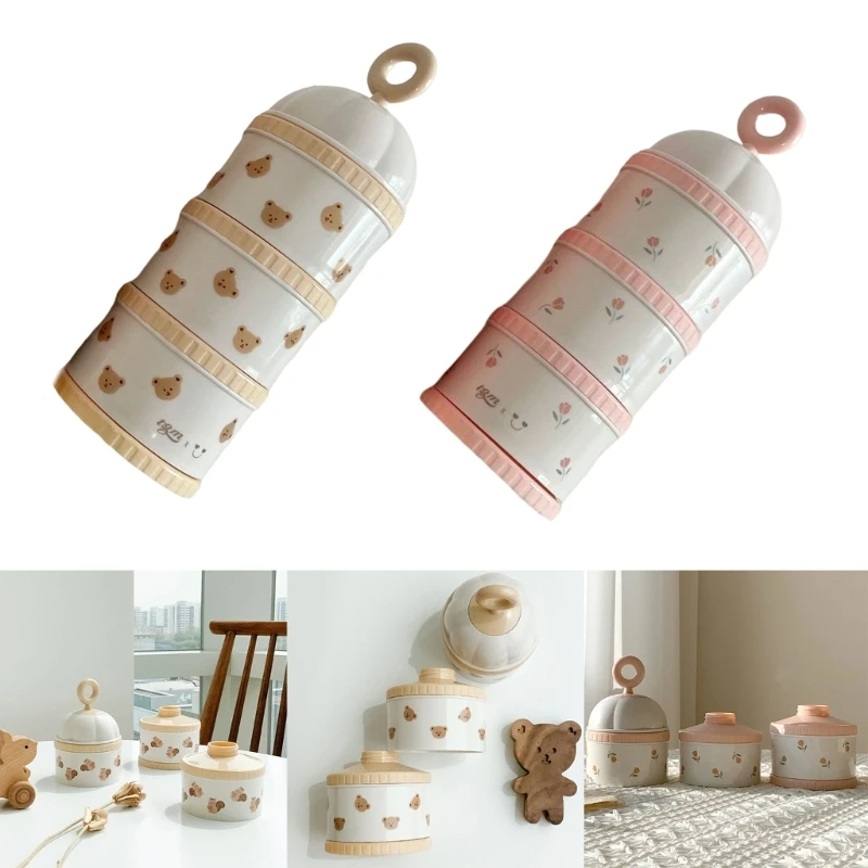 Dustproof Formula Dispenser Infant Milk Powder Box On-the-Go Case Travel Gear 066B milk powder storage box